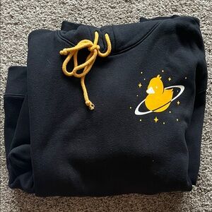 Quackity Planet Duck Black Hoodie